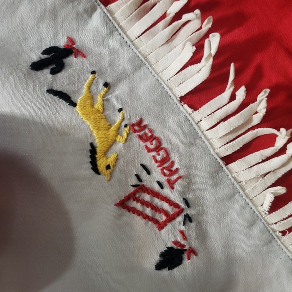 Vintage 1950s Roy Rogers Frontier Wear Western Red Fringe Boys Shirt, Size 8 - Picture 4 of 9